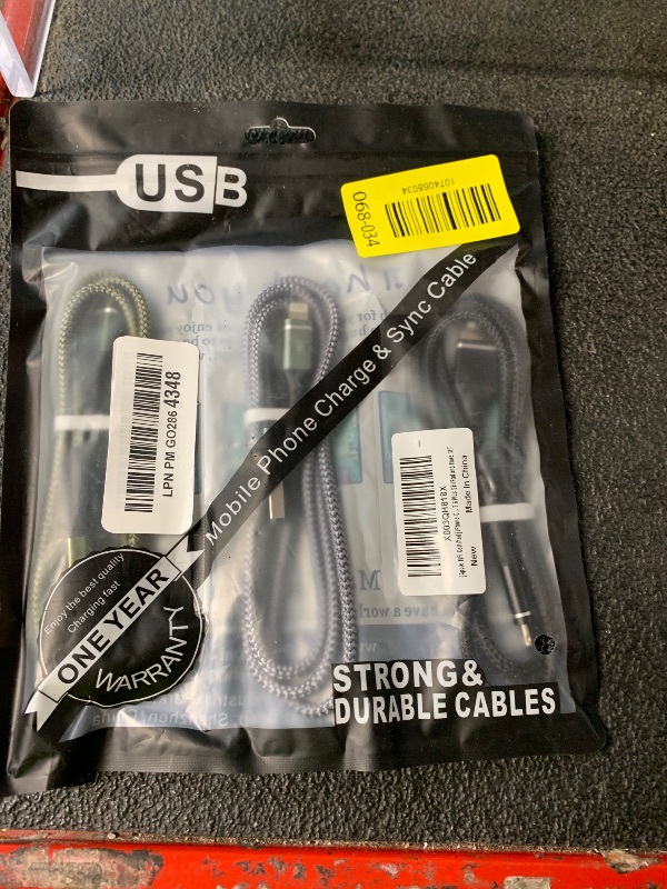 Photo 1 of [Apple MFi Certified] iPhone Charger Fast Charging 3-Pack 3FT Lightning Cable Nylon Braided iPhone Charger Cord Compatible with iPhone 14 13 12 11 Pro Max XR XS X 8 7 6 Plus SE iPad and More 3FT