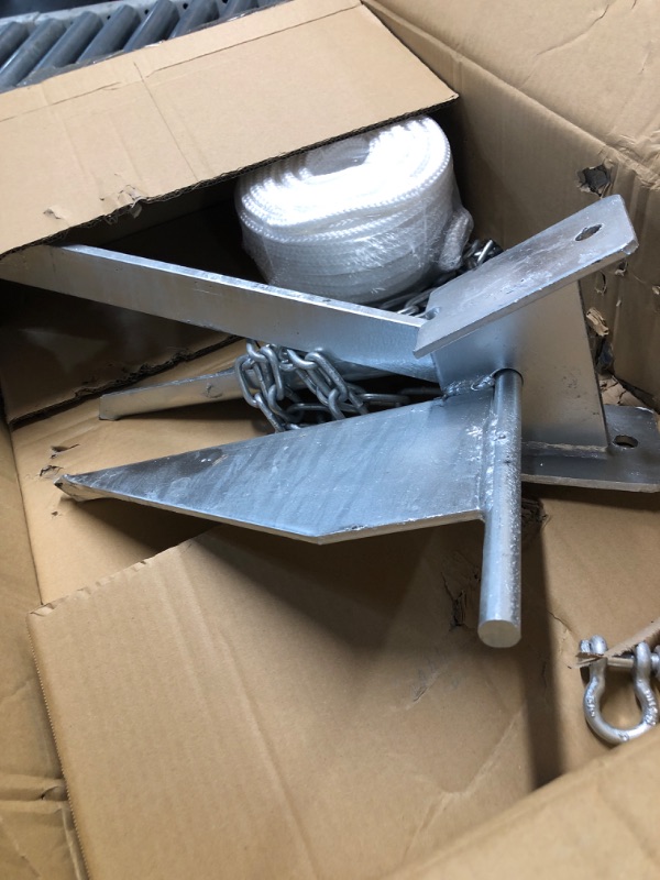Photo 1 of ***SEE NOTES***Abimars Boat Anchor Kit, Fluke Anchor with Float, Chain, Rope, Hot-Dipped Galvanized Steel Anchor for Boats 28-38 FT