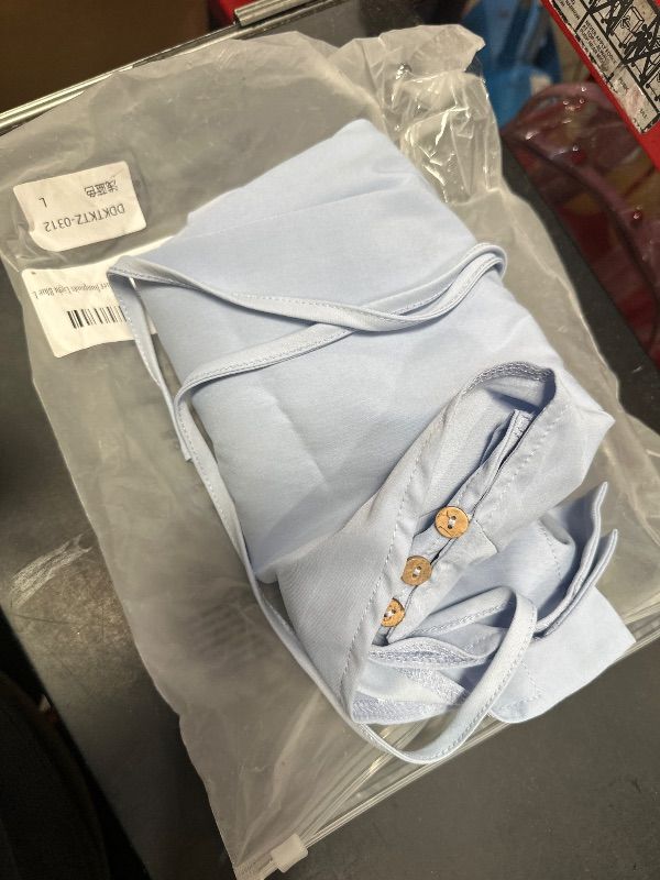 Photo 1 of **MISSING PANTS** Plus Size Outfits for Women Date Night Tops and Wide Leg Pants Set Womens Two Piece Outfits Summer Jumpsuits Light Blue L