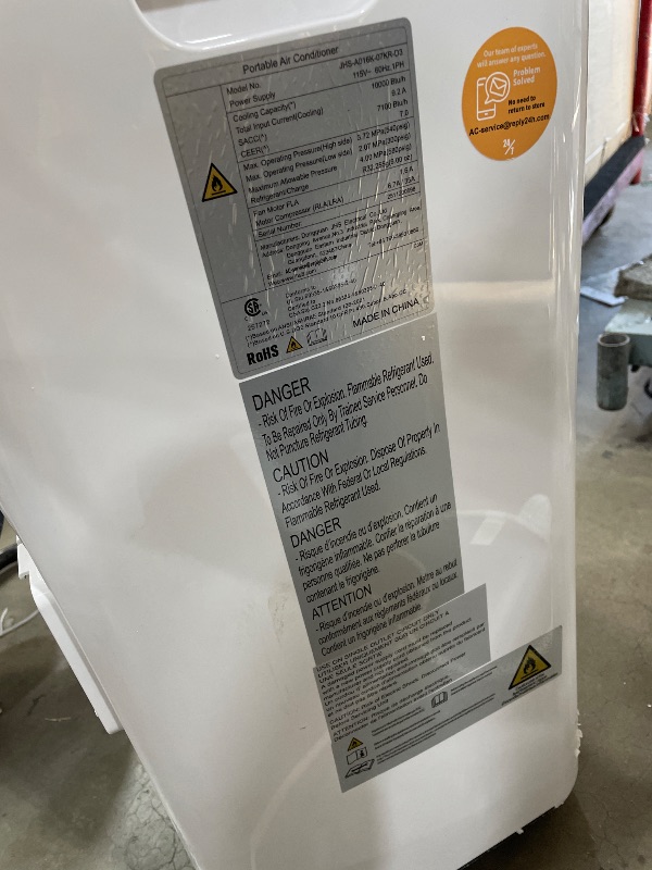 View 3 of ***MISSING PARTS***n
Portable Air Conditioners - 2026 Upgraded 10000 BTU Portable AC for Room up to 450 Sq. Ft, 3 in 1 AC Unit with 24H Timer, Smart Sleep Mode, Remote Control, Air Cooler for Bedroom Kitchen Small-Rooms