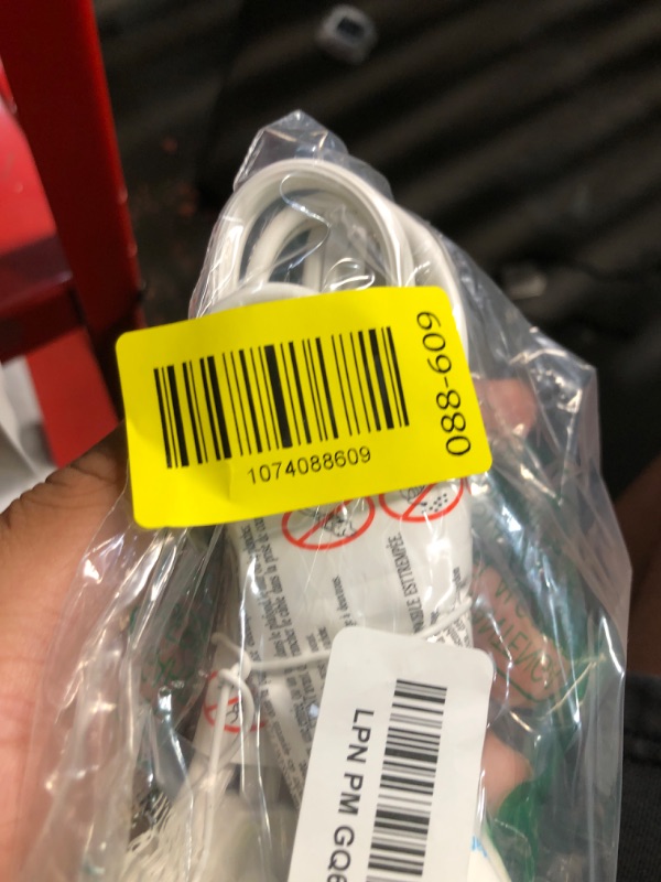 Photo 1 of [ETL Listed] Cable Matters 2-Pack 16 AWG 2 Prong Short Extension Cord 3 ft, 13A 3-Outlet Extension Cords with Tamper Guard, 13 Amp, 1625 Watts, White