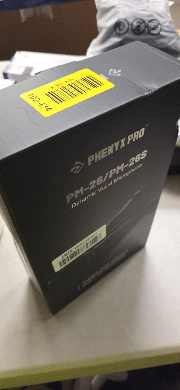 Photo 1 of Phenyx Pro Vocal Microphone, Supercardioid Dynamic Mic with 16.4 ft XLR Cable, Mic Clip, Storage Bag, Wired Handheld Microphone for Singing, Stage, Studio, Karaoke (PM-26S)