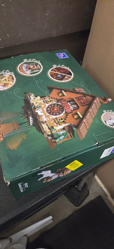 Photo 1 of PANTASY Cuckoo Clock Building Block Set-Vintage Chalet Design, Real Working Mechanical Wall Clock Model with Motorized Cuckoo, Rotating Stage, and Waterwheel-Perfect for Adult Builders and Home Décor