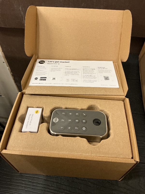 Photo 1 of Yale Security Assure Lock 2 Deadbolt, Satin Nickel Keyed Smart Entry Door Lock with Wi-Fi Connected Keypad for Code Entry and Remote Access, YRD410-WF1-619