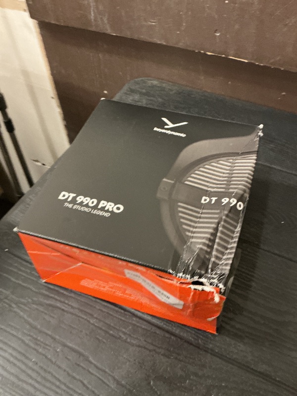 Photo 1 of beyerdynamic DT 990 PRO, 250 Ohm, Open Back, Over Ear, Wired Headphones, 3m Coiled Cable, Black with Grey Velour Ear Pads