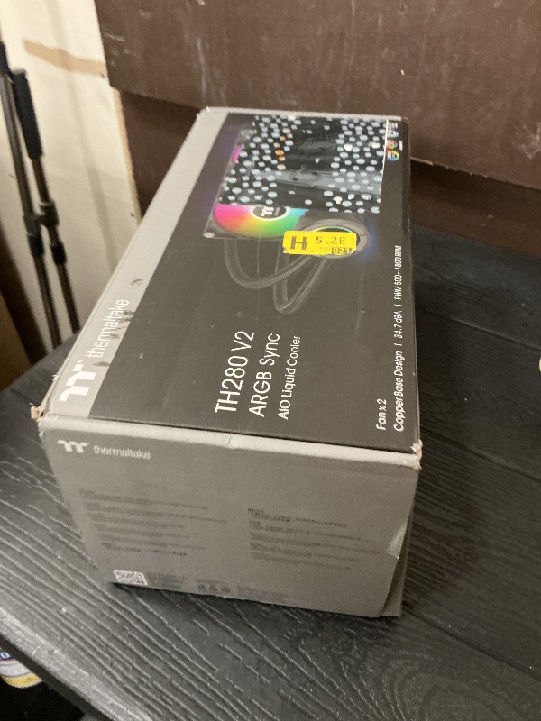Photo 1 of Thermaltake TH280 ARGB Sync V2 CPU Liquid Cooler/AlO Liquid Cooling/Fan 140mm*2/PWM 500~2000 RPM/Mirror Waterblock/MB ARGB Sync Control, CL-W375-PL14SW-A