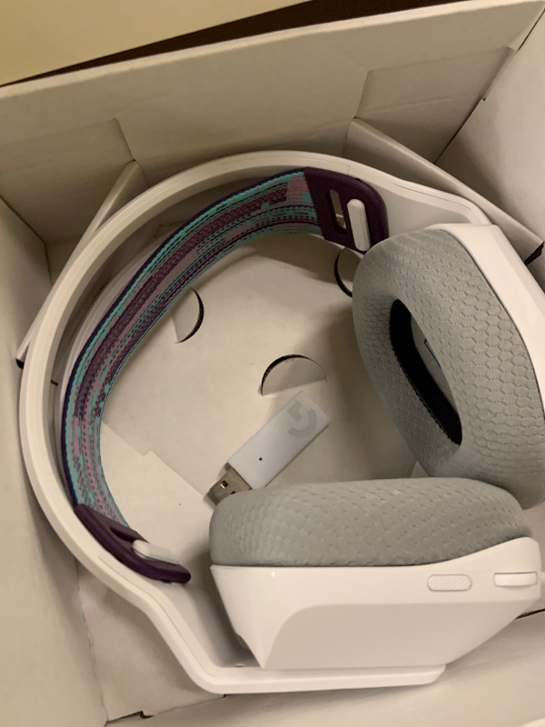 Photo 1 of Logitech G733 Lightspeed Wireless Gaming Headset with Suspension Headband, LIGHTSYNC RGB, Blue VO!CE mic Technology and PRO-G Audio Drivers - White