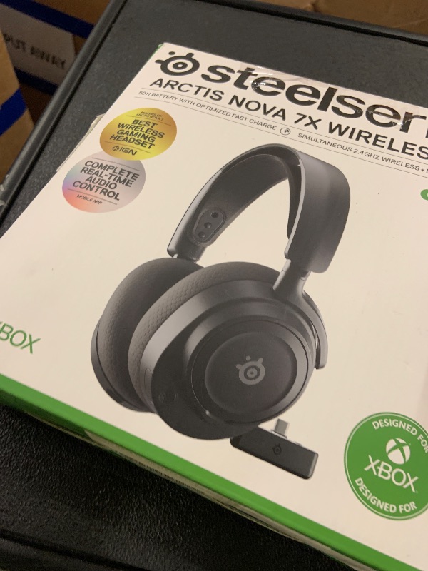 Photo 1 of SteelSeries Arctis Nova 7X Wireless Gen 2 Gaming Headset - Real-Time App Control, 50+ HR Play, Neodymium Drivers, Mix 2.4GHz/Bluetooth, Xbox, PC, PS5/PS4, Switch 1/2, Mobile - Black