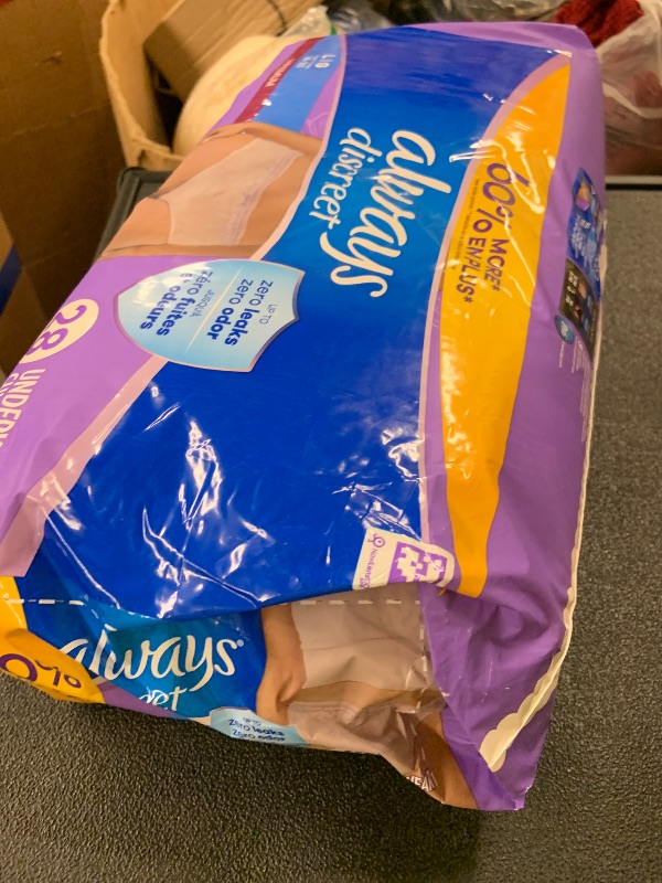Photo 1 of Always Discreet Adult Diapers for Women, Incontinence Underwear, Postpartum Essentials, Disposable Briefs, Max Absorbency, Bladder Leak Protection, Large, 28ct