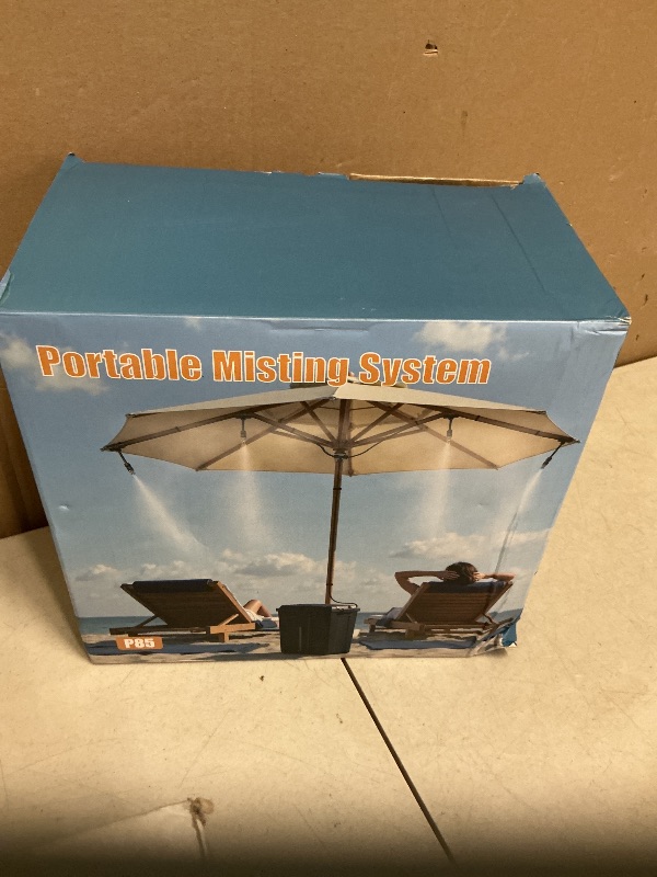 Photo 1 of Ausic Portable Misting System, Outdoor Misters for Outside Patio Cooling, 9L Bucket with Built-in 10000mAh Battery & PCS Pump, for Outdoor Sports/Patio/Umbrella/Pasture/Greenhouse/Canopy/Camping