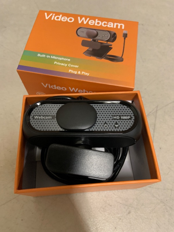 Photo 1 of Shcngqio 1080P HD Webcam with Microphone, Noise Cancellation, Privacy Cover, Wide-Angle Lens, Auto Light Correction, Plug & Play USB Webcam for Laptop, Desktop, PC, Mac, Zoom, Skype, Streaming (Black)