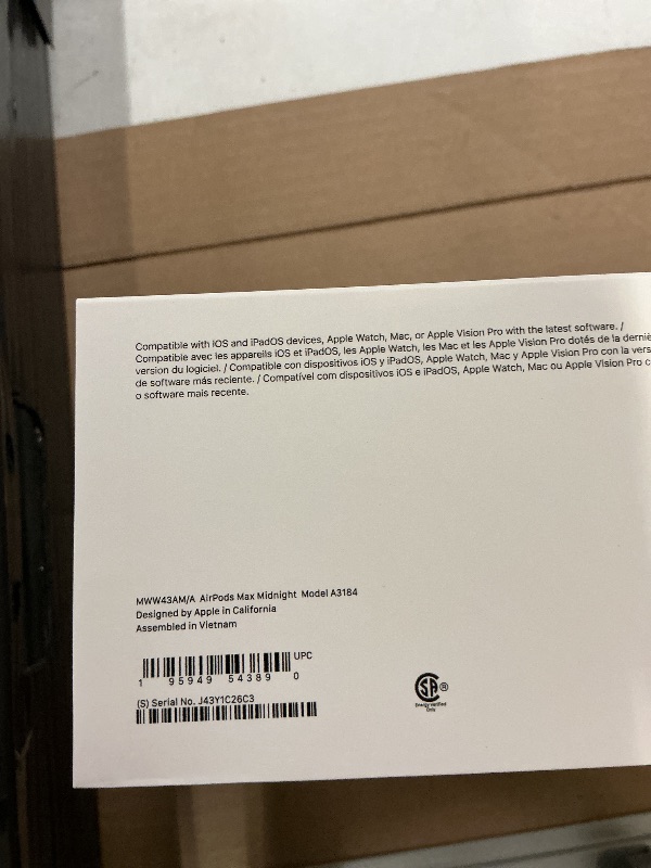 Photo 1 of Apple AirPods Max Wireless Over-Ear Headphones, Pro-Level Active Noise Cancellation, Transparency Mode, Personalized Spatial Audio, USB-C Charging, Bluetooth Headphones for iPhone - Midnight