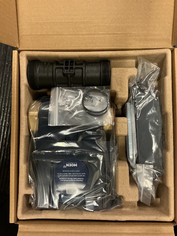 Photo 1 of Moen Flo 1-1/4-inch Smart Water Shut Off Valve, Smart Home Water Monitor Leak Detector, Wifi Connected, App Enabled Flow Meter and Shutoff, 900-002