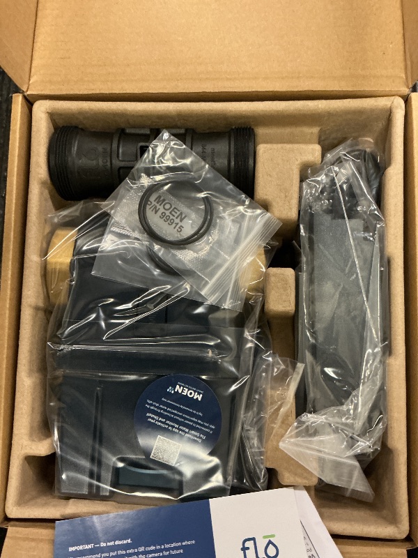 Photo 1 of Moen Flo 1-1/4-inch Smart Water Shut Off Valve, Smart Home Water Monitor Leak Detector, Wifi Connected, App Enabled Flow Meter and Shutoff, 900-002