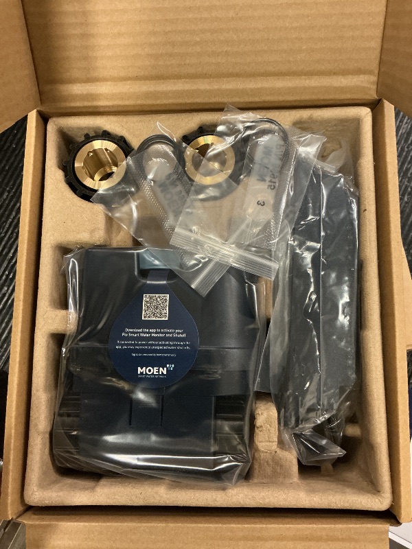 Photo 1 of Moen Flo 1-inch Smart Water Shut Off Valve, Smart Home Water Monitor Leak Detector, Wifi Connected, App Enabled Flow Meter and Shutoff, 900-006