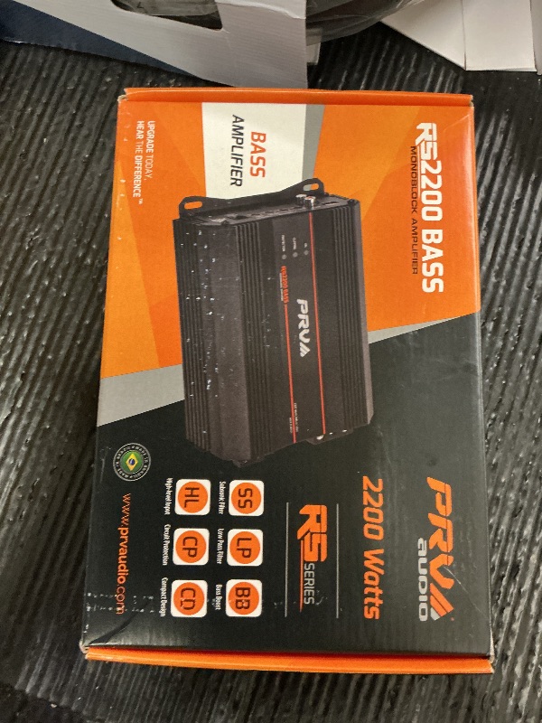 Photo 1 of PRV Audio 2200 Watts Monoblock Class D Subwoofer Amplifier RS2200 BASS 1 Ohm – 12 Volts Car Amp, Built-in Crossover, Bass Boost, Smart Fans with Remote Sub Level Control Bass Knob Included