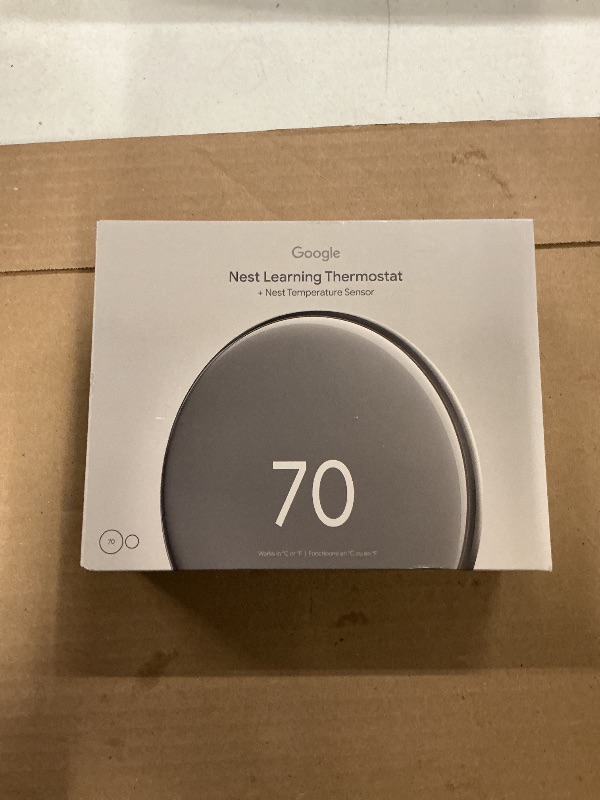 Photo 1 of —-FACTORY SEALED—- Google Nest Learning Thermostat (4th gen) + Nest Temperature Sensor (2nd gen) - Silver