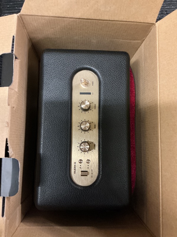 View 3 of Marshall Kilburn III Portable Bluetooth Speaker - Black & Brass