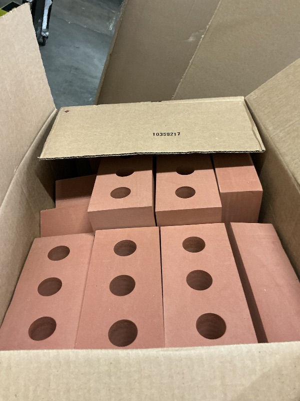 Photo 1 of Zhanmai 50 Pack Foam Bricks Building Blocks for Kids Foam Cinder Blocks Large Fake Bricks Toy for Stacking and Construction 8 x 4 x 2.4 Inches(Round)