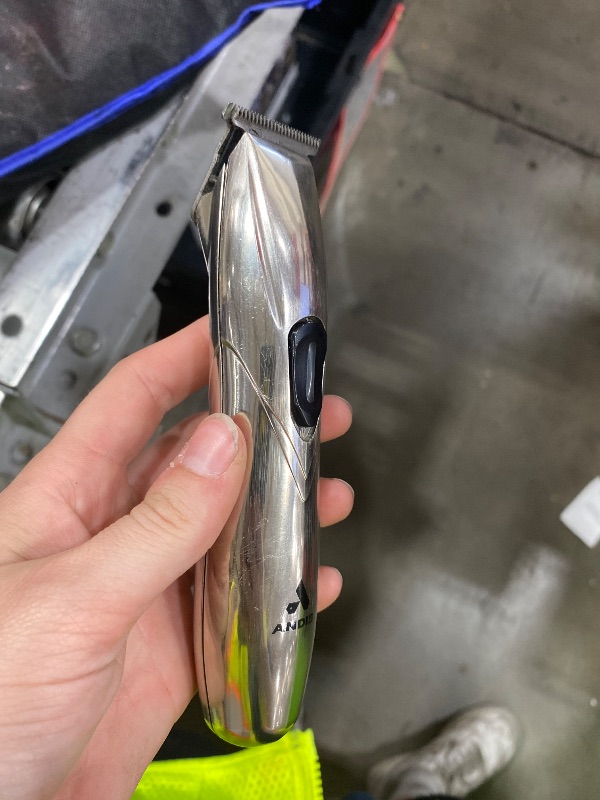 View 4 of ***MISSING CHARGER*** Andis 32810 Slimline Pro Cord/Cordless Beard Trimmer, Lithium Ion T-Blade Trimmer, Close Cutting T-Blade Zero Gapped, Chrome