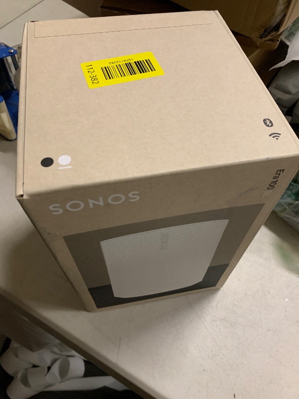 Photo 1 of Sonos Era 100 SL - Compact, Microphone-Free Speaker with WiFi, Bluetooth - White