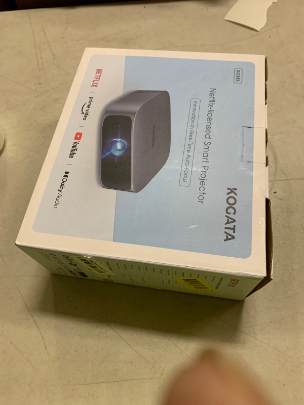 Photo 1 of [Short Throw/Built in Apps] Projector 4K with WiFi and Bluetooth, 2000ANSI TOF Auto Focus Keystone Smart Projector for Dolby Audio Home Theater Movie, Kogata Outdoor Projector Portable Ceiling Gray