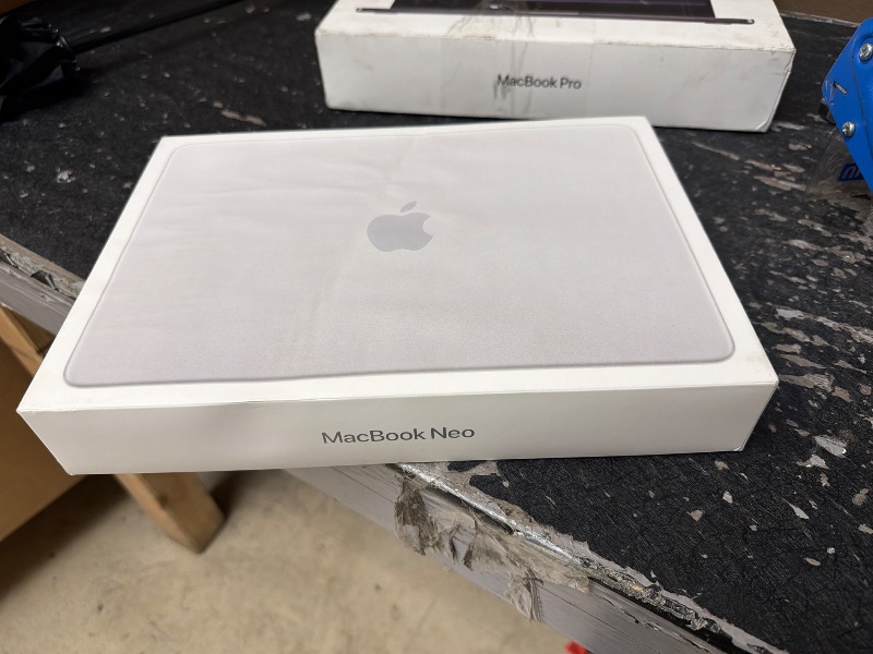 Photo 1 of Apple 2026 MacBook Neo 13-inch Laptop with A18 Pro chip: Built for AI and Apple Intelligence, Liquid Retina Display, 8GB Unified Memory, 256GB SSD Storage, 1080p FaceTime HD Camera; Silver