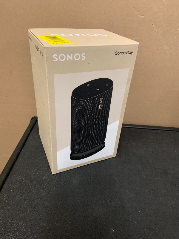 Photo 1 of Sonos Play - Portable Bluetooth Speaker with WiFi, Alexa, 24-Hour Battery Life, Charging Base - Black