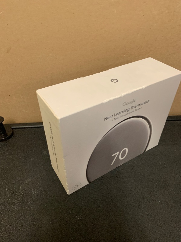 Photo 1 of Google Nest Learning Thermostat (4th gen) + Nest Temperature Sensor (2nd gen) - Silver
