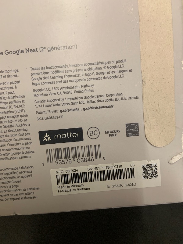 Photo 1 of Google Nest Learning Thermostat (4th gen) + Nest Temperature Sensor (2nd gen) - Silver