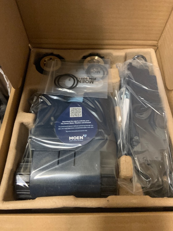 Photo 1 of Moen Flo 1-inch Smart Water Shut Off Valve, Smart Home Water Monitor Leak Detector, Wifi Connected, App Enabled Flow Meter and Shutoff, 900-006