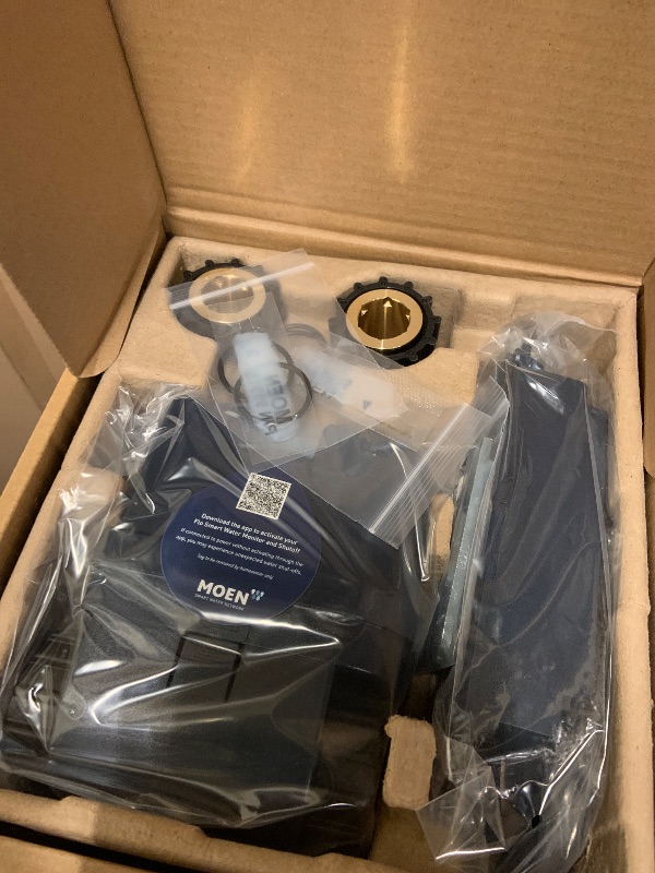 Photo 1 of Moen Flo 1-inch Smart Water Shut Off Valve, Smart Home Water Monitor Leak Detector, Wifi Connected, App Enabled Flow Meter and Shutoff, 900-006
