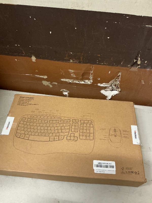 Photo 1 of MEETION Wave Ergonomic Keyboard and Mouse, Wireless Bluetooth Wave Ergo Keyboard with Wrist Rest, 4 DPI Adjustable Swing Wheel Silent Wireless Mouse Rechargeable for Windows/Mac/Android Purple