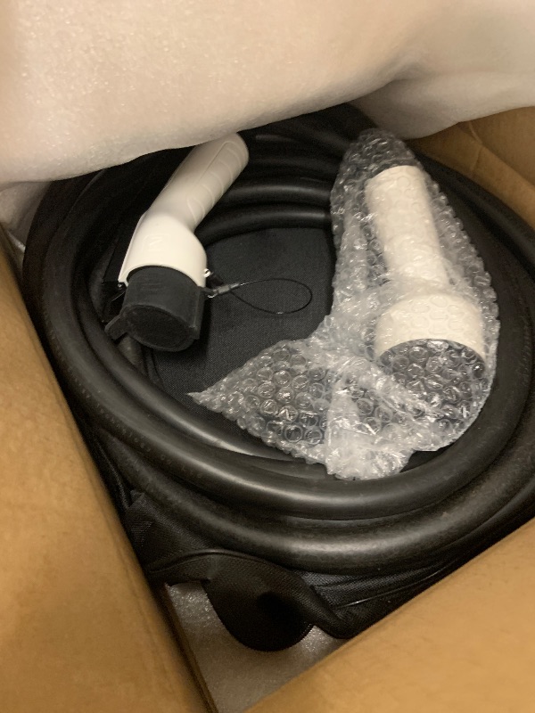 Photo 1 of EV Charger Extension Cable, 50A 25ft SAE J1772 Extension Cord Compatible with 110V-240V Level 1/Level 2 EV Chargers for J1772 EVs/PHEVs,IP67 Waterproof Car Charger Extension Cable with Bag