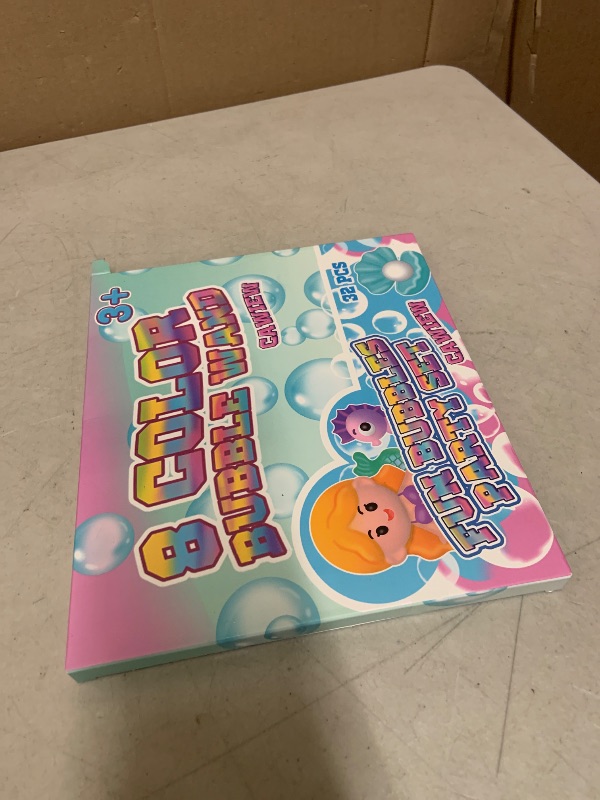 Photo 1 of 32 Pcs Mermaid Bubbles for Kids with Gift Box, 8 Color Mini Pastel Bubble Wand for Mermaid Birthday Decorations, Ocean Party Favors, Goody Bag Stuffer, Under The Sea Animal Gift for Girls Toddlers