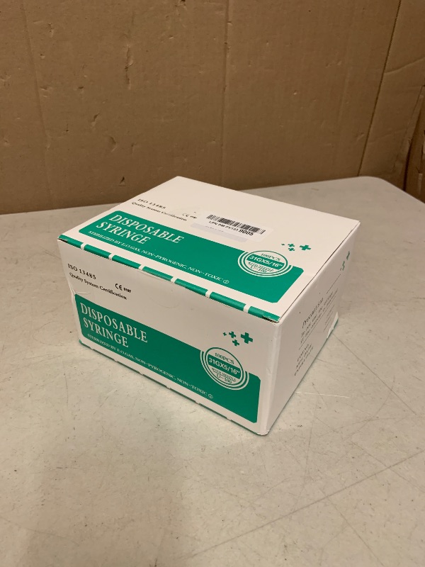 Photo 1 of 1ml 31G 5/16 Inch Scientists Lab Syringes, Individually Wrapped, 100-Pack, for Scientific Research, Refilling, or Dispensing