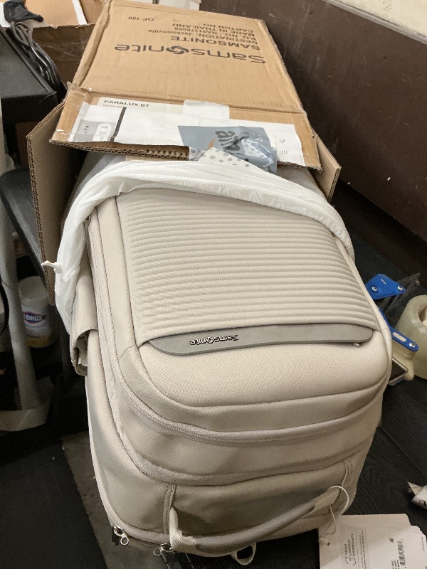 Photo 1 of Samsonite Paralux 2-in-1 Travel Backpack, Converts into Main Bag + Go Bag, Lay-Flat Packing, StackIt™ Strap, Laptop Sleeve & Integrated AirTag™ Holder - Business & Adventure Travel Bag - Stone Grey