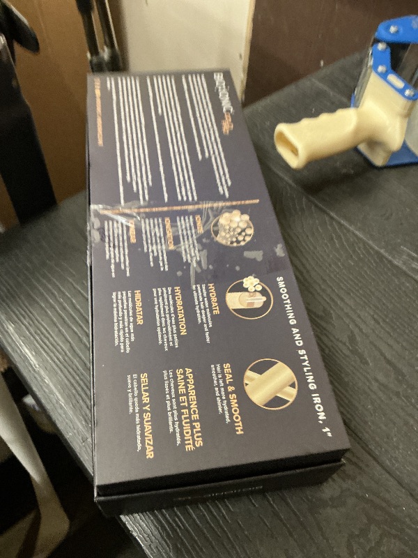 Photo 1 of Bio Ionic GoldPro 1" Hair Straightener, Blue, Moisturizing Heat Technology & 24K Gold MX, Hair Straightening Iron for Sleek Styles & Flat Iron Curls, 40% Longer Plates, Adjustable Heat