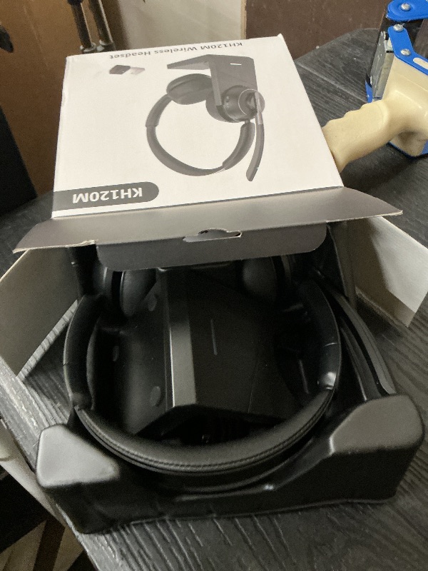 Photo 1 of (2025 Upgraded) Wireless Headset with Mic for Work, Bluetooth Headset with Noise Canceling Microphone with Dongle, Charging Base & Mic Mute, Wireless Headphones for Work from Home/PC/Computer