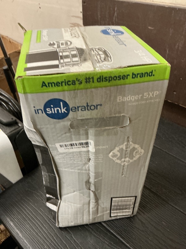 Photo 1 of InSinkErator Badger 5XP Garbage Disposal with Power Cord, Standard Series 3/4 HP Continuous Feed Food Waste Disposer, Badger 5XP W/C