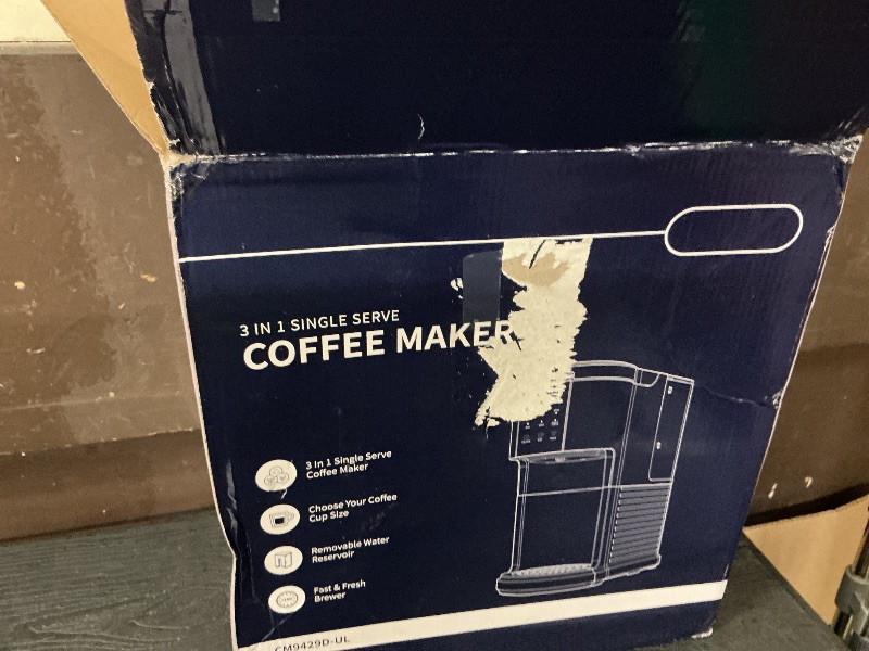 Photo 1 of SHARDOR 3 in 1 Coffee Maker, K Cup Coffee Maker Compatible with Ground Coffee & Teas, Single Serve Coffee Machine, 6–14oz Brew Sizes, 40oz Detachable Water Reservoir, Descale Settings, Red