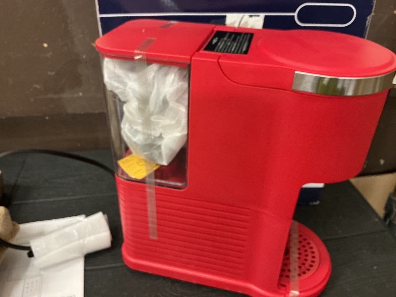 Photo 1 of SHARDOR 3 in 1 Coffee Maker, K Cup Coffee Maker Compatible with Ground Coffee & Teas, Single Serve Coffee Machine, 6–14oz Brew Sizes, 40oz Detachable Water Reservoir, Descale Settings, Red