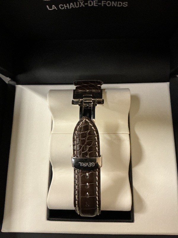 Photo 1 of Gevril Men's Lenox Swiss Automatic Watch, Genuine Italian Leather Strap