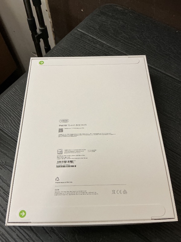 Photo 1 of Apple iPad Air 13-inch with M3 chip Built for Apple Intelligence, Liquid Retina Display, 128GB, 12MP Front/Back Camera, Wi-Fi 6E, Touch ID, All-Day Battery Life — Space Gray