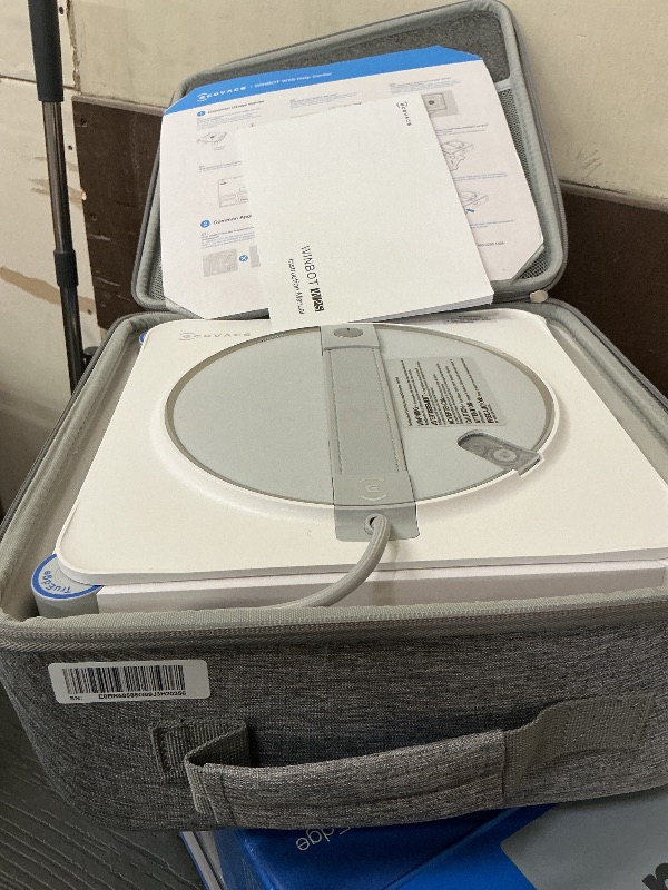 Photo 1 of ECOVACS WINBOT W2S Window Cleaning Robot, Intelligent Edge-to-Edge Cleaning with TruEdge Scrubbers, 3 Water Nozzles, 10-Level Safety System, Win-SLAM 4.0 Route Planning, Even Climbing System