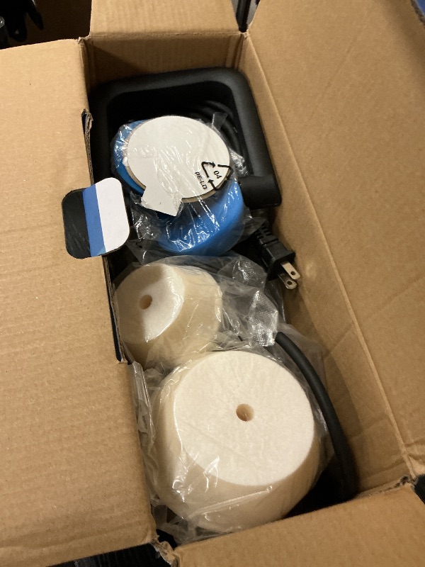 Photo 1 of Mini Polisher, 2inch/ 3inch 750W Car Buffer with 12mm Random Orbital-Improve Work Efficiency by 35%, with 16pcs Trapezoidal Polisher Pads &16.4 ft Cord, for Car Detailing and Waxing