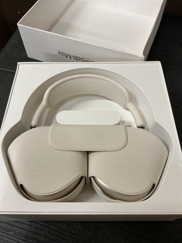 Photo 1 of Apple AirPods Max Wireless Over-Ear Headphones, Pro-Level Active Noise Cancellation, Transparency Mode, Personalized Spatial Audio, USB-C Charging, Bluetooth Headphones for iPhone - Starlight