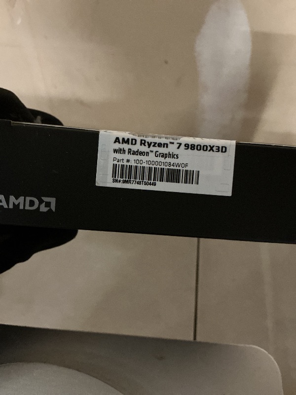 Photo 1 of AMD RYZEN 7 9800X3D 8-Core, 16-Thread Desktop Processor