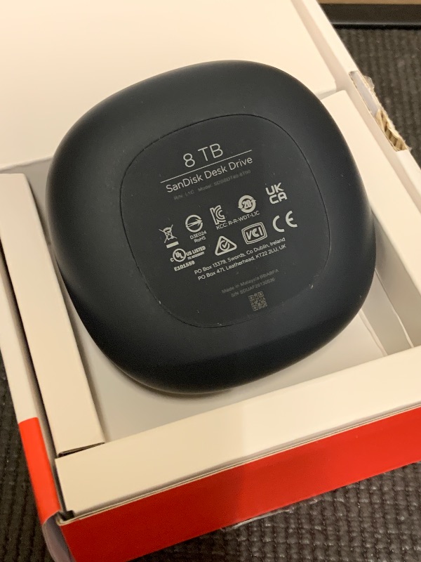 Photo 1 of SANDISK 8TB Desk Drive SSD – Desktop External Solid State Drive, Up to 1000MB/s, USB-C, USB 3.2 Gen 2 - SDSSDT40-8T00-NA25?