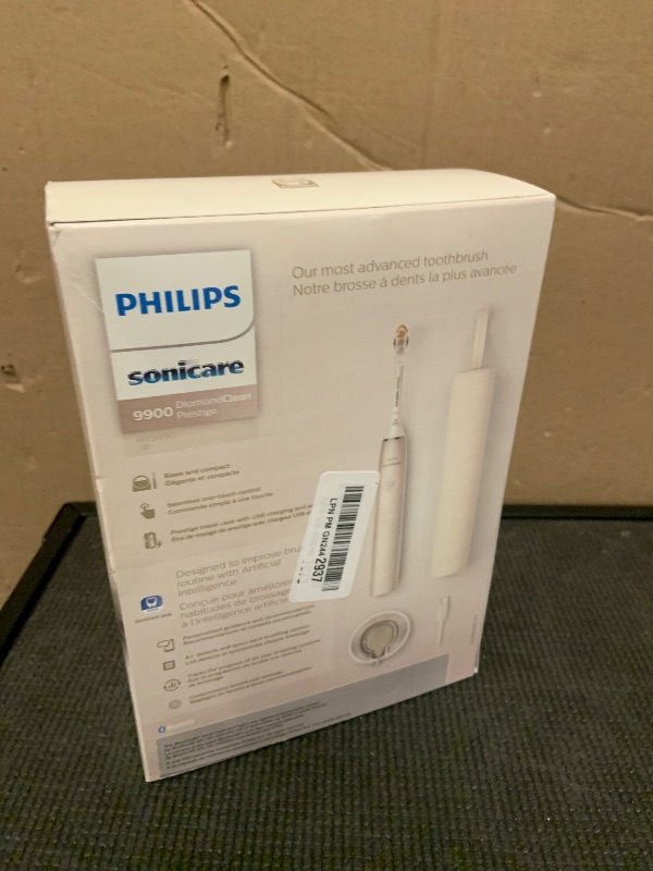 Photo 1 of Philips Sonicare DiamondClean 9900 Prestige Electric Toothbrush - with SenseIQ Technology and Advanced AI App, 5 Brushing Modes, 3 Intensity Levels, Charging Travel Case, Champagne, HX9990/11